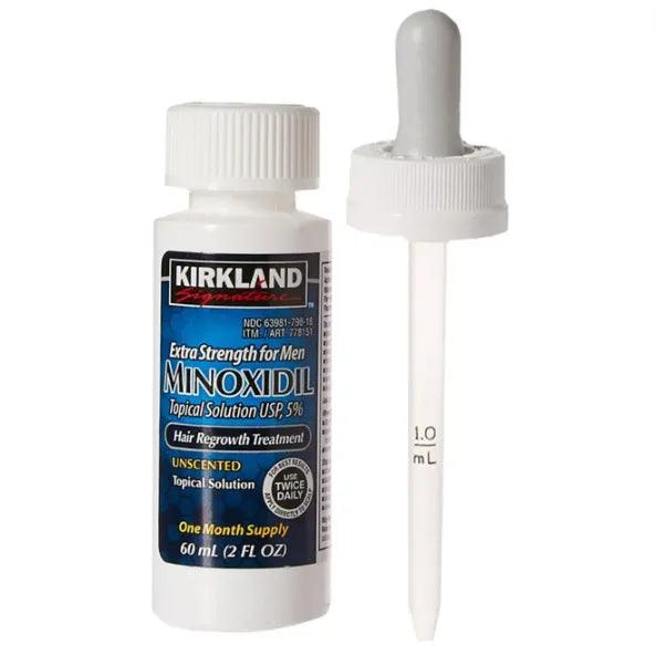 Minoxidil Kirkland Solução 60ml – Tratamento para Crescimento de Cabelo e Barba com Resultados Visíveis!